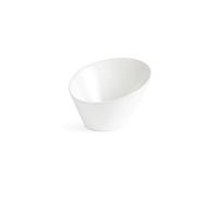 Bols Ovales Inclinés Blancs - x 4 - - - Porcelaine 133x154x90mm