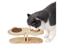 Bols pour chat mignons - Gamelles amovibles inclinées à 15 degrés - Gamelles ergonomiques pour la maison, la cage, le sol