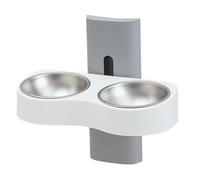 Bols pour chiens amovibles - station d'alimentation élevée avec plats en acier inoxydable détachables, support de mangeoire animal surélevé | Conception résistante aux déversements, thème d'alimentati