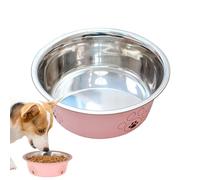 Bols pour chiens avec empreinte de patte résistante à la rouille pour animaux de compagnie, eau et nourriture pour chats et chiens - Pour chiots moyens et grands en intérieur ou extérieur