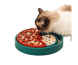Bols Pour Chiens Avec Slow Feeder - Pivotant 360 Degrés | Station Alimentation Interactive - Chiots Chats Mangez Boire Sainement, Jeu Puzzle Anti Ennuye, Alimentation lente Anti-étouffement