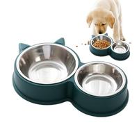 Bols pour chiens en acier inoxydable, bols pour chat en acier inoxydable | Bols de chiens de forme de l'oreille de chat antidérapant - Eau et alimentation, les jouets de léchage des chiots épaissis, l