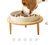 Bols pour chiens Feeder lent - Bol en céramique anti-glissement, plat de compagnie surélevé | Lave-vaisselle Bol d'alimentation en toute sécurité avec base pour chiens, chats, chiots et chatons, fourn