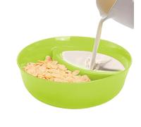Bols pour collations et sauces, plateau à frites et sauces, bol à collation divisé anti-trempage - empilable avec zone pour sauces, bols à craquelins divisés, bols à sauces à pain