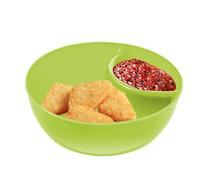 Bols pour frites et sauces - Bol à céréales anti-trempage avec design anti-trempage | Bol divisé pour servir du pain, des biscuits salés, des collations, bol de sauce empilable pour fêtes, H