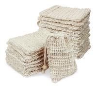 Bolsa De Jabón Hecha A Mano, Bolsa De Malla Con Cordón Para Uso En Baño Y Ducha, 36 Uds.