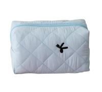 Bolsa De Maquillaje Con Lazo - Bolsa De Cosméticos Portátil | Organizador De Maquillaje De Viaje Grande, Monedero Estético Para Lápices, Accesorios Para Mujeres, Niñas, Artículos De Tocador, Diseño Fl