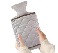 Bõlsa d'eau chaude en PVC rechargeable anti-fuite avec poche pour les mains Chaleur hivernale 1000 ml 2000 ml Utilisation sûre Intérieur Extérieur Jeunes femmes âgées 30 cm