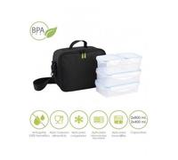Bolsa Termica Con 4 Recipientes Hermeticos Plastico (2x800 ml + 2x400 ml.)