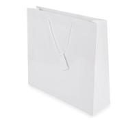 BolsaPrint Sacs de luxe en papier plastifié, blanc, 40x11x36 cm, Sac en papier