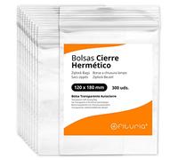 Bolsas con Cierre Hermético de Plástico Transparentes Ideales para Congelar Alimentos, Guarda Documentos, Bolsas Reutilizables y de Conservación - Ofituria (300 Bolsas, 120 x 180 mm)