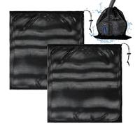 Bolsas de agua para piscina - 2 piezas 23.6 pulgadas x 23.6 pulgadas, bolsas de filtro de bomba de malla para estanque con cuerda, reutilizables, accesorios para bomba de estanque, adecuado