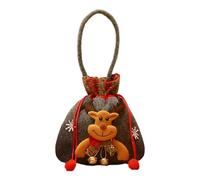 Bolsas de tratado: bolsa de Navidad para rellenos de calcetines, adultos, capturas navideñas con diseño reutilizable y confiable, favor de la fiesta para el aula, fiesta, golosina, refrigerio, 13.78x7