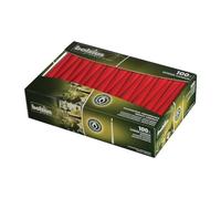 Bolsius 103400335541 Bougies coniques, 25,4 cm, Rouge (lot de 100)