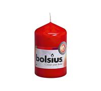 Bolsius 103613200141 Bougie ronde 8x4,8cm rouge, rouge (1 pièce)