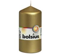 Bolsius 103614390182 Bougie pilier, 12 x 5,8 cm, or