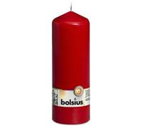 Bolsius 103615570141 Bougie ronde, Ø 6,8 cm, H 20 cm, trempée, rouge