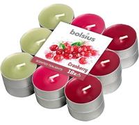 BOLSIUS Lot de 18 Bougies Chauffe-Plat parfumées à la Canneberge Multicolore 4 Heures