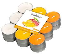 BOLSIUS Lot de 18 Bougies Chauffe-Plats parfumées Parfum Mangue Multicolore 4 Heures Cire