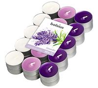 Bolsius - 30 Bougies Chauffe-Plat Parfumées - Lavande - Durée de Combustion de 4 Heures - Diamètre 38 mm - Extraits Naturels - Contient de la Cire Végétalienne - Sans Huile de Palme