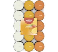 Bolsius - 30 Duft theelichter - Mango - Brenndauer von 3,5 Stunden - Durchmesser 38 mm - Natürliche Extrakte - Enthält Veganes Wachs - Ohne Palmöl