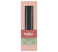 Bolsius - 8 bougies - Anthracite - 24,5 cm - Bougies décoratives d'intérieur - Durée de combustion de 7 heures - Non parfumées - 50% Cire naturelle végétalienne - Sans huile de palme