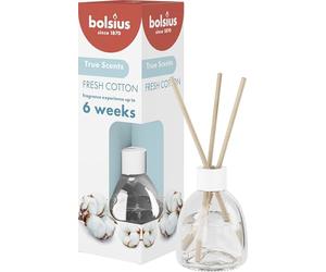 bolsius 8717847067746 True Scents - Bâtonnets Parfumés Diffuseur de Parfum d'intérieur - Coton Frais - 1 Pièce - 60 ML - jusqu'à 6 Semaines - Parfum d'intérieur - avec des Extraits Naturels
