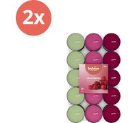 Bolsius - Bougie à réchaud parfumée - 30 pièces par paquet - Cranberry - Pack avantage - 60 pièces - 2 Emballage