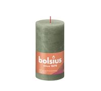 Bolsius Rustik Bougie à tête ronde olive fraîche 130/68mm