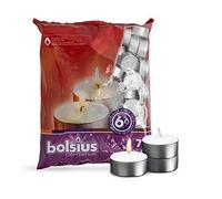Bolsius Bougie Chauffe-Plat, Cire de Paraffine, Blanc, Lot de 70