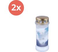 Bolsius - Bougie commémorative - Avec couvercle - Sky - 70 heures de combustion - Pack d'avantages - 2 pièces