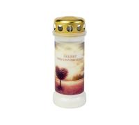 Bolsius bougie funéraire no.6 motif arbre rose