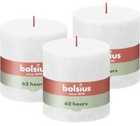 Bolsius Bougie pilier rustique (lot de 3), 10x10cm, Blanc