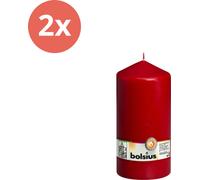 Bolsius - Bougie ronde - 200/98 - 1 pièce par paquet - rouge vin - Pack avantage - 2 pièces