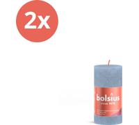 Bolsius - Bougie rustique - 100/50 - 1 par paquet - Bleu ciel - Pack avantage - 2 pièces