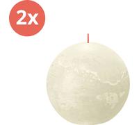 Bolsius - Bougie sphérique - Ø70mm - Ivoire - Pack avantage - 2 pièces