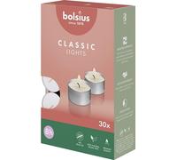 BOLSIUS Bougies à chauffe-plat 8heures Coupe argentée 30pcs