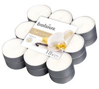 Bolsius Bougies à réchaud parfumées Alu 4h Vanille 18 pièces