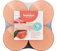 Bolsius - Bougies à réchaud parfumées 'True Scents' (8 pièces, pêche)