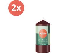 Bolsius - Bougies - Essentials - 120/58 - 1 par paquet - Rouge velours - Pack avantage - 2 pièces