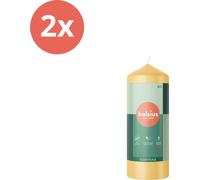 Bolsius - Bougies - Essentials - 150/58 - 1 par paquet - Beige Avoine - Pack avantage - 2 pièces