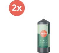 Bolsius - Bougies - Essentials - 150/58 - 1 par paquet - Stormy Grey - Pack avantage - 2 pièces