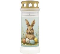 Bolsius - bougies funéraires - Lot de 12 - Blanc avec motif - Lapin - Longueur de combustion - Bougie de condoléances et mémorial - Commémoration propre - Sans huile de palme