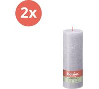 Bolsius - Bougies rustiques - 190/68 - 1 par paquet - Frosted Lavender - Pack d'avantages - 2 pièces