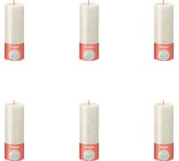 Bolsius - Bougies rustiques - Lustre - 190/68 - 1 par paquet - Ivoire - Pack avantage - 6 pièces
