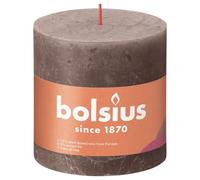 Bolsius Bougies rustiques Shine 3 pcs. 100x100 mm Taupe