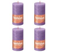 Bolsius Bougies rustiques Shine 4 pcs. 130x68 mm Lila