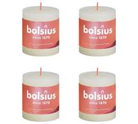 Bolsius Bougies rustiques Shine 4 pcs. 80x68 mm blanc perle