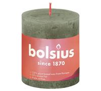 Bolsius Bougies rustiques Shine 4 pcs. 80x68 mm vert olive