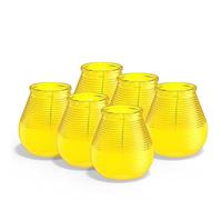 BOLSIUS - Citronnelle - Bougie de patio - Extérieur - Parfumée - Jaune - 40 heures de combustion - Lot de 6